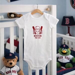 Gerber White and Red Boston Red Sox Baby Bodysuit